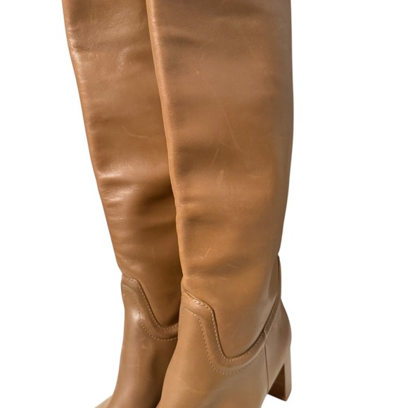 Alexandre Birman Brown Leather Heeled Knee High Boots Women Size EU 41 - Picture 9 of 12